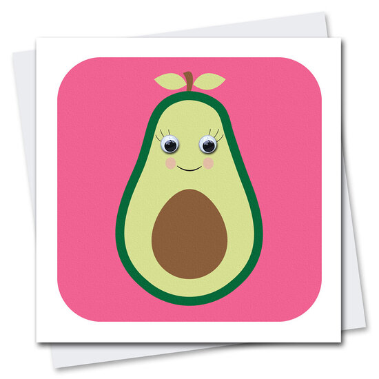 wenskaart stripey cats - avocado
