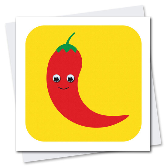 wenskaart stripey cats - chili peper 