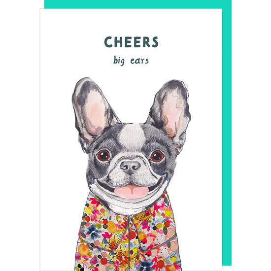 wenskaart rosie made a thing - tipp top - cheers big ears - hond