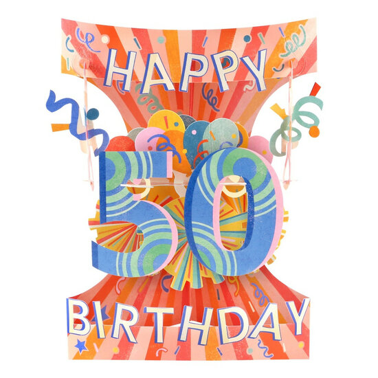 50 jaar - 3D kaart - swing cards - happy birthday