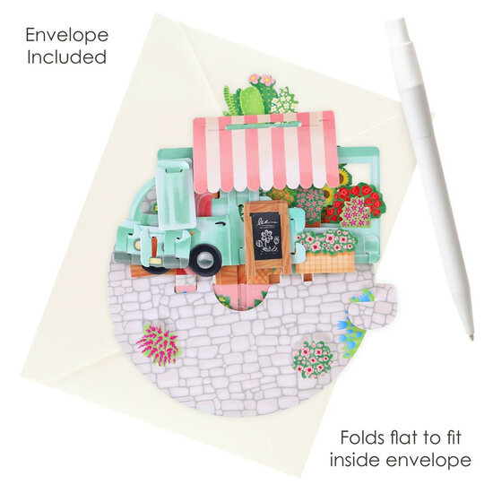 3D kaart - pirouettes cards - bloemenstal 