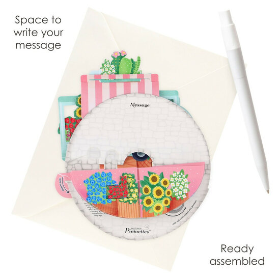 3D kaart - pirouettes cards - bloemenstal 