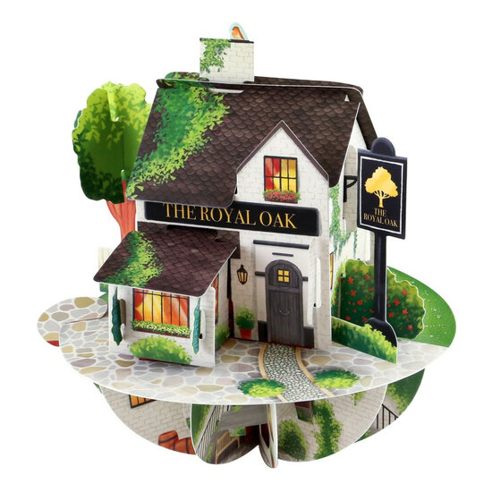 3D kaart - pirouettes cards - The Royal Oak Pub