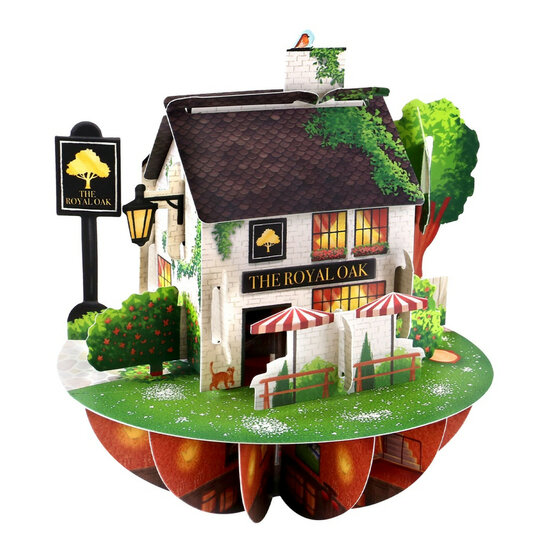 3D kaart - pirouettes cards - The Royal Oak Pub