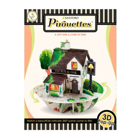 3D kaart - pirouettes cards - The Royal Oak Pub