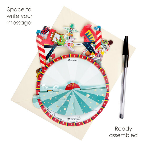 3D kaart - pirouettes cards - circus