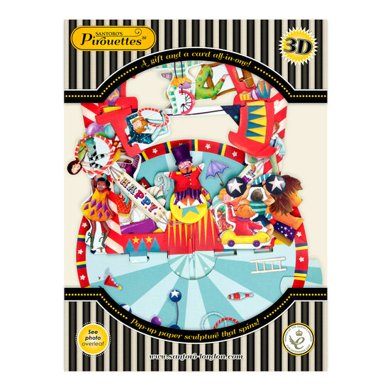 3D kaart - pirouettes cards - circus