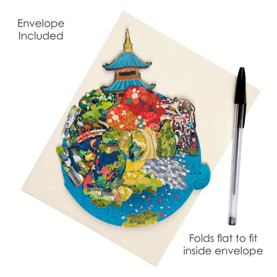 3D kaart - pirouettes cards - Japanse tuinen