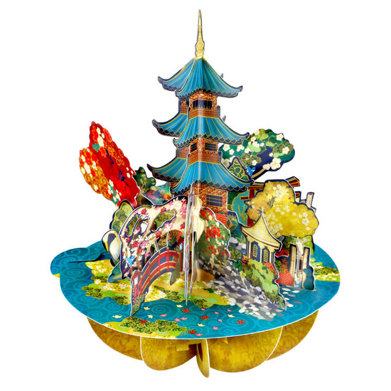 3D kaart - pirouettes cards - Japanse tuinen