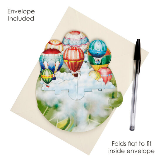 3D kaart - pirouettes cards - heteluchtballonnen