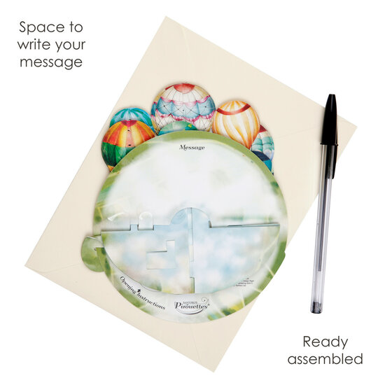 3D kaart - pirouettes cards - heteluchtballonnen