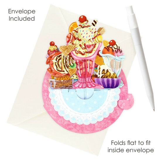 3D kaart - pirouettes cards - sorbet ijs