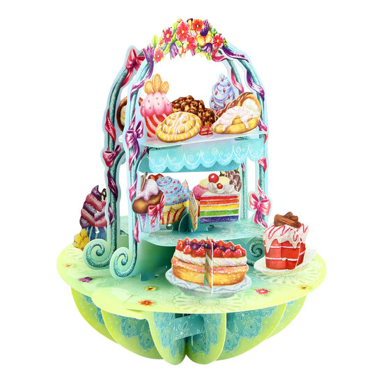 3D kaart - pirouettes cards - taartjes