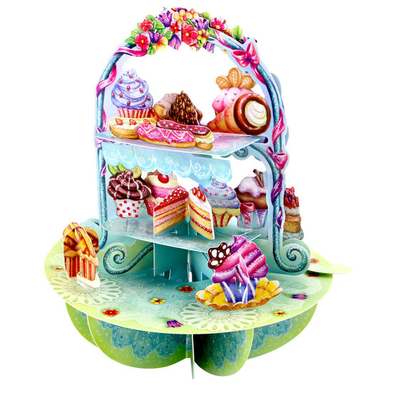 3D kaart - pirouettes cards - taartjes