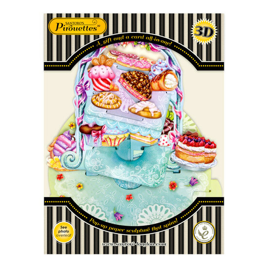 3D kaart - pirouettes cards - taartjes