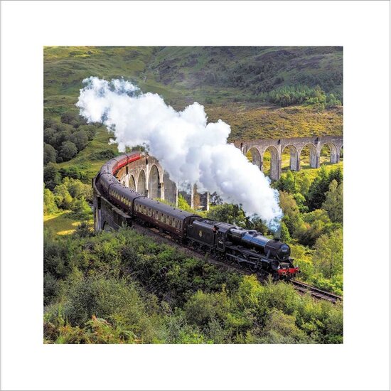 wenskaart woodmansterne -  Glenfinnan Viaduct - stoomtrein