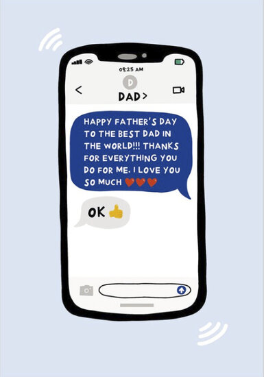 vaderdagskaart woodmansterne -  happy father&#039;s day - appje