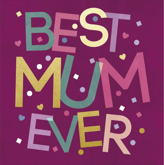 moederdagkaart woodmansterne - best mum ever
