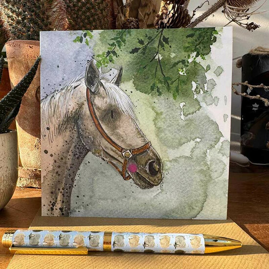 wenskaart alex clark - paard