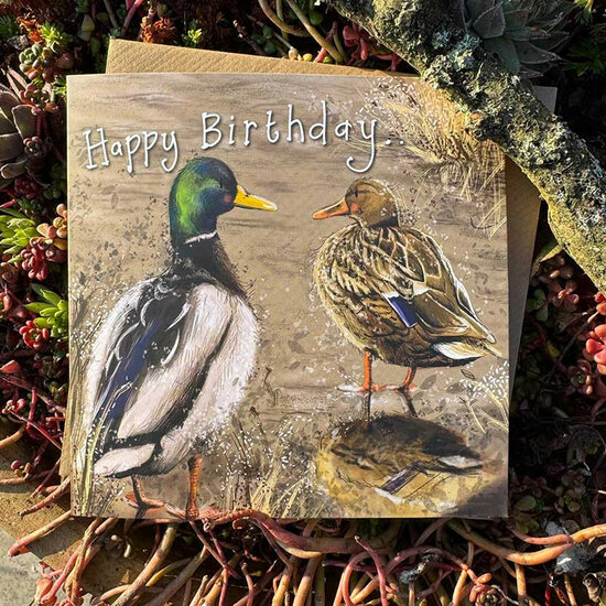 verjaardagskaart alex clark - happy birthday - eenden