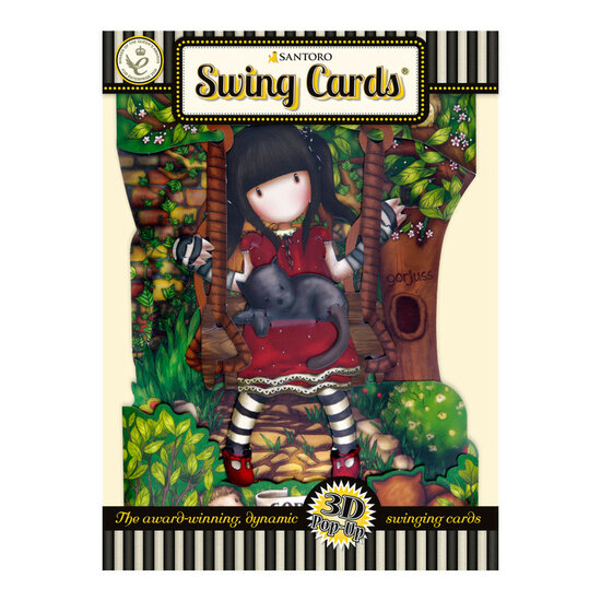 3D kaart - swing cards gorjuss - ruby gorjuss