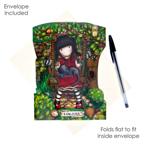 3D kaart - swing cards gorjuss - ruby gorjuss