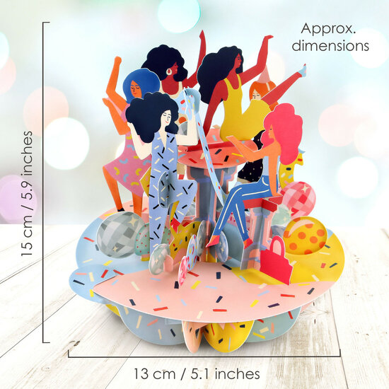 3D kaart - pirouettes cards - girls just wanna have fun