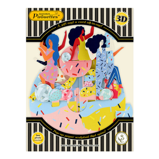 3D kaart - pirouettes cards - girls just wanna have fun