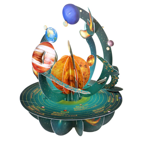 3D kaart - pirouettes cards - zonnestelsel