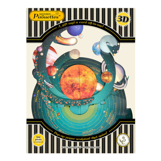 3D kaart - pirouettes cards - zonnestelsel