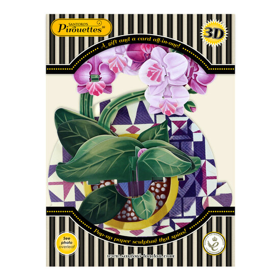 3D kaart - pirouettes cards - orchidee