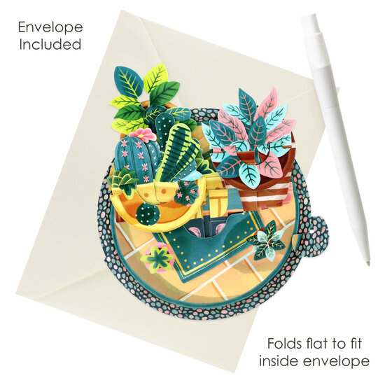 3D kaart - pirouettes cards - planten