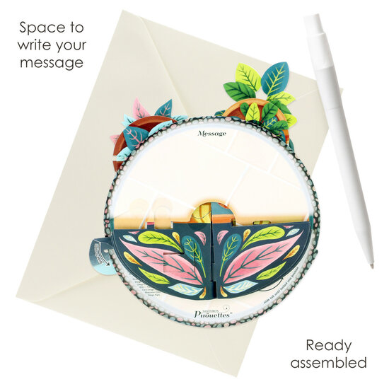 3D kaart - pirouettes cards - planten