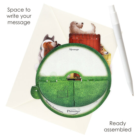 3D kaart - pirouettes cards - honden