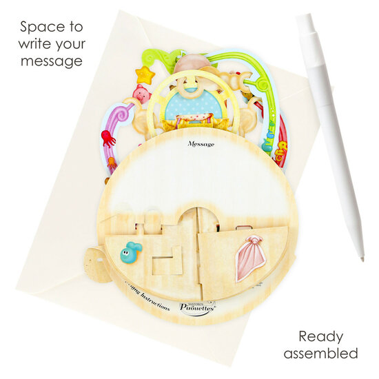3D kaart - pirouettes cards - nieuwe baby