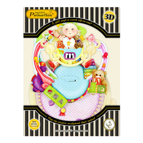 3D kaart - pirouettes cards - nieuwe baby