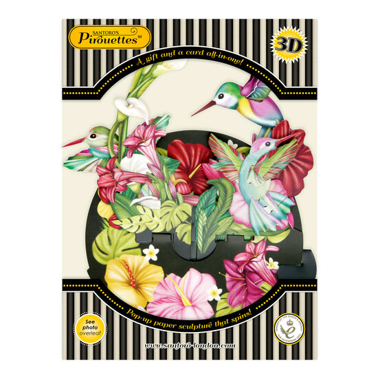 3D kaart - pirouettes cards - kolibries-2