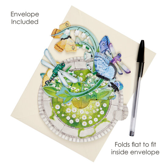 3D kaart - pirouettes cards - vlinder en libelle