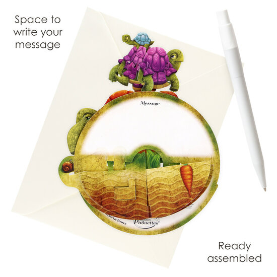 3D kaart - pirouettes cards - schildpad