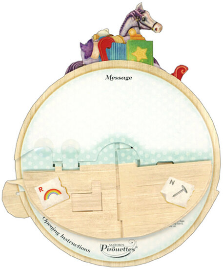 3D kaart - pirouettes cards - hobbelpaard