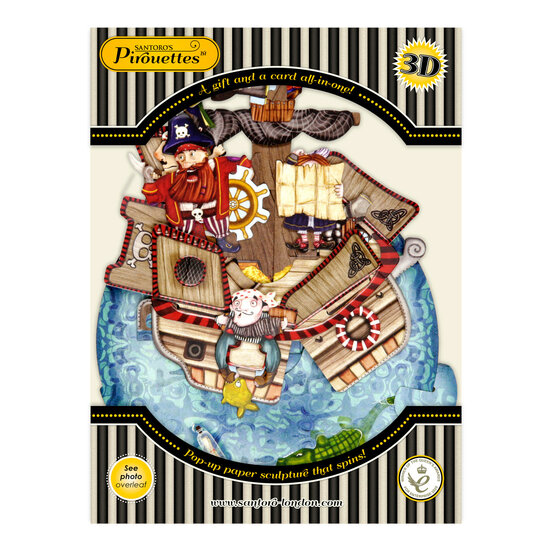 3D kaart - pirouettes cards - piratenschip