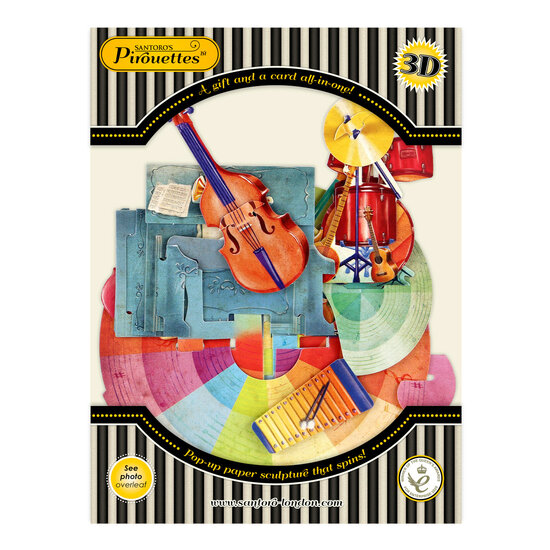 3D kaart - pirouettes cards - muziek