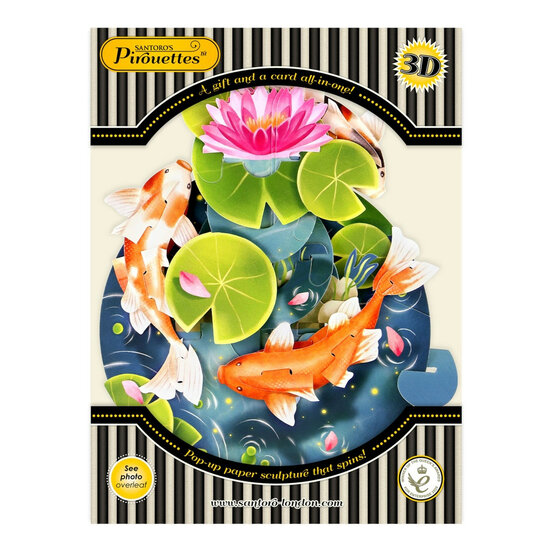 3D kaart - pirouettes cards - koi karpers