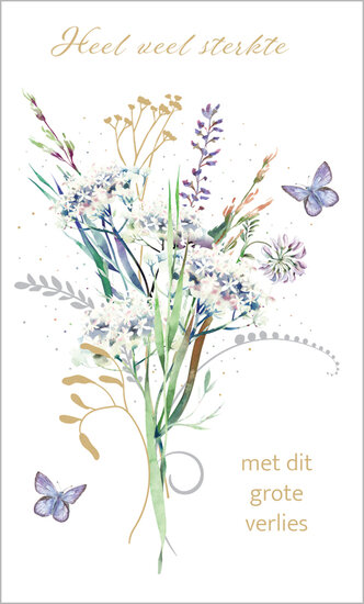 condoleancekaart - heel veel sterkte met dit grote verlies