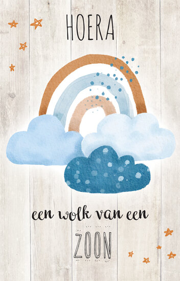 geboortekaart - een wolk van een zoon