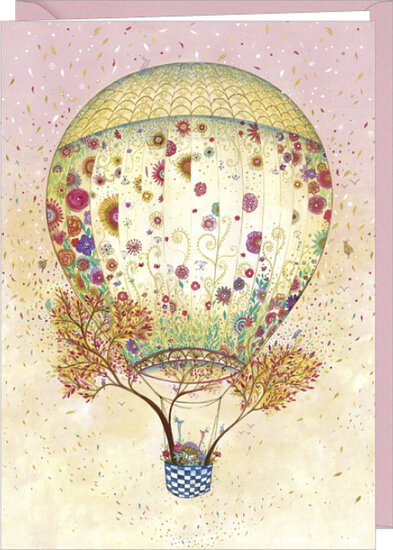 wenskaart correspondances Jehanne Weyman - luchtballon