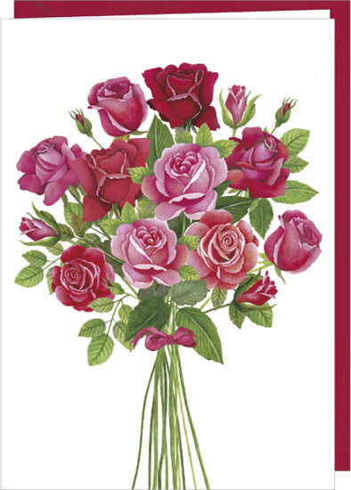 wenskaart correspondances - bos rozen