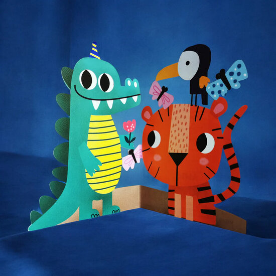 lasergesneden kaart met bewegende ogen - Aww! So Cute! - krokodil