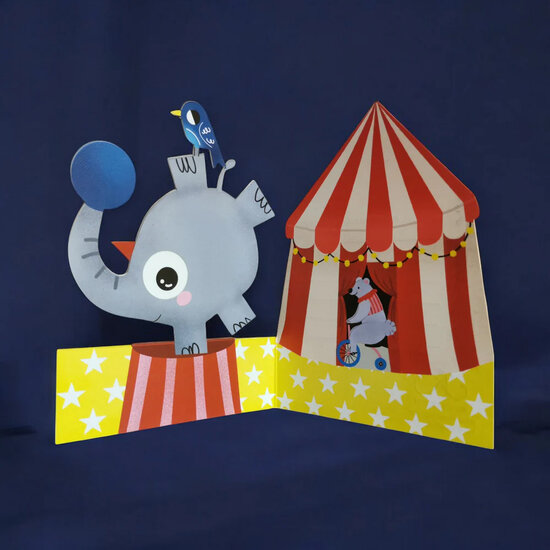 lasergesneden kaart met bewegende ogen - Aww! So Cute! - olifant