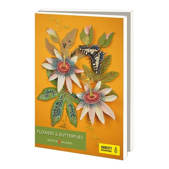 10 wenskaarten voor amnesty international - bloemen en vlinders
